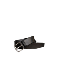 Ceinture à motif London check avec éléments en cuir - Chocolate & Black