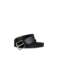 Ceinture à motif London check avec éléments en cuir - Navy & Black