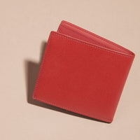 Portefeuille à rabat en cuir London - Dark Military Red