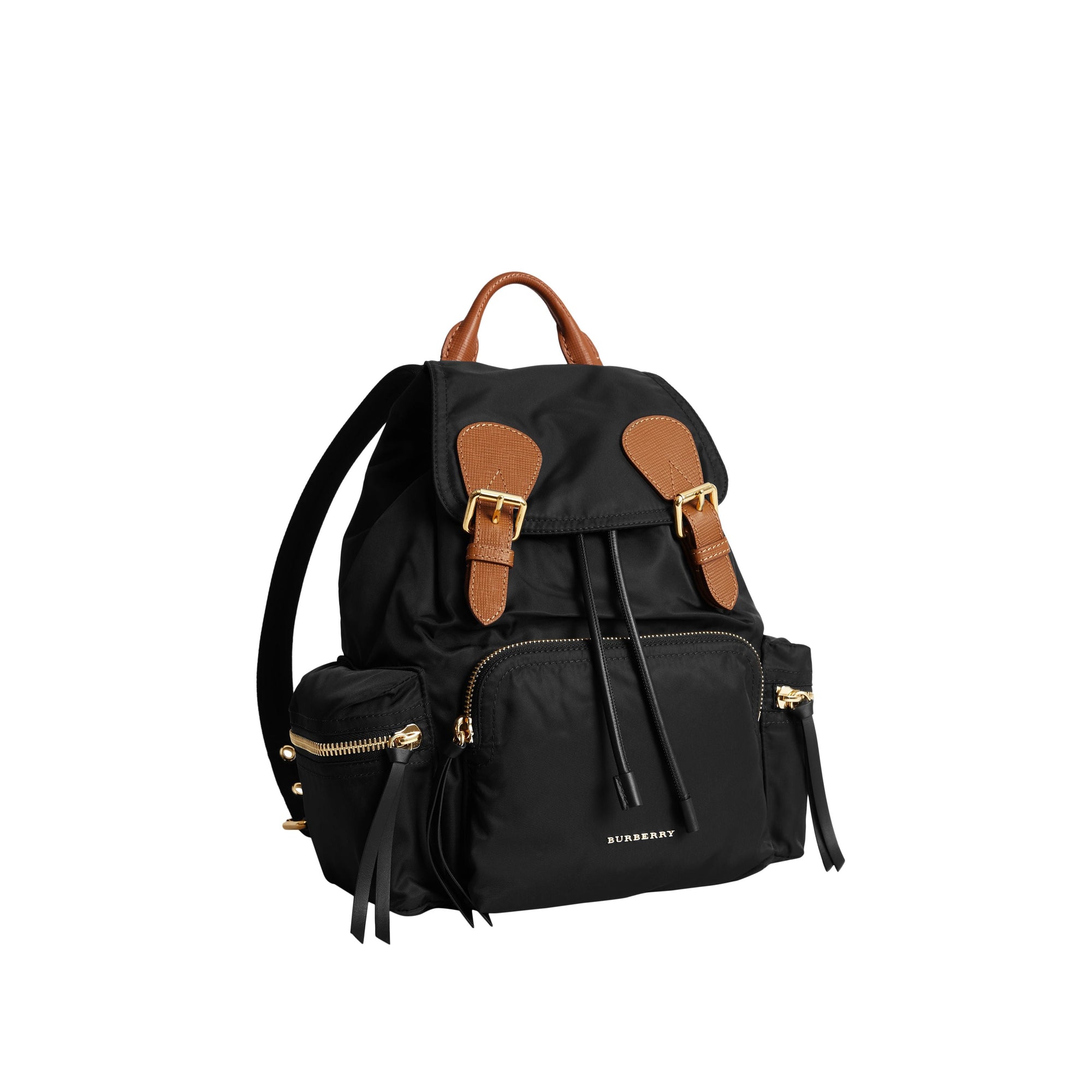 Sac The Rucksack moyen en nylon technique et cuir - Black