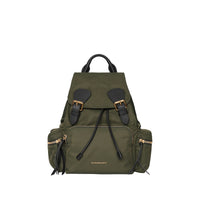 Sac The Rucksack moyen en nylon technique et cuir - Canvas Green