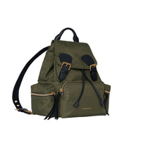 Sac The Rucksack moyen en nylon technique et cuir - Canvas Green