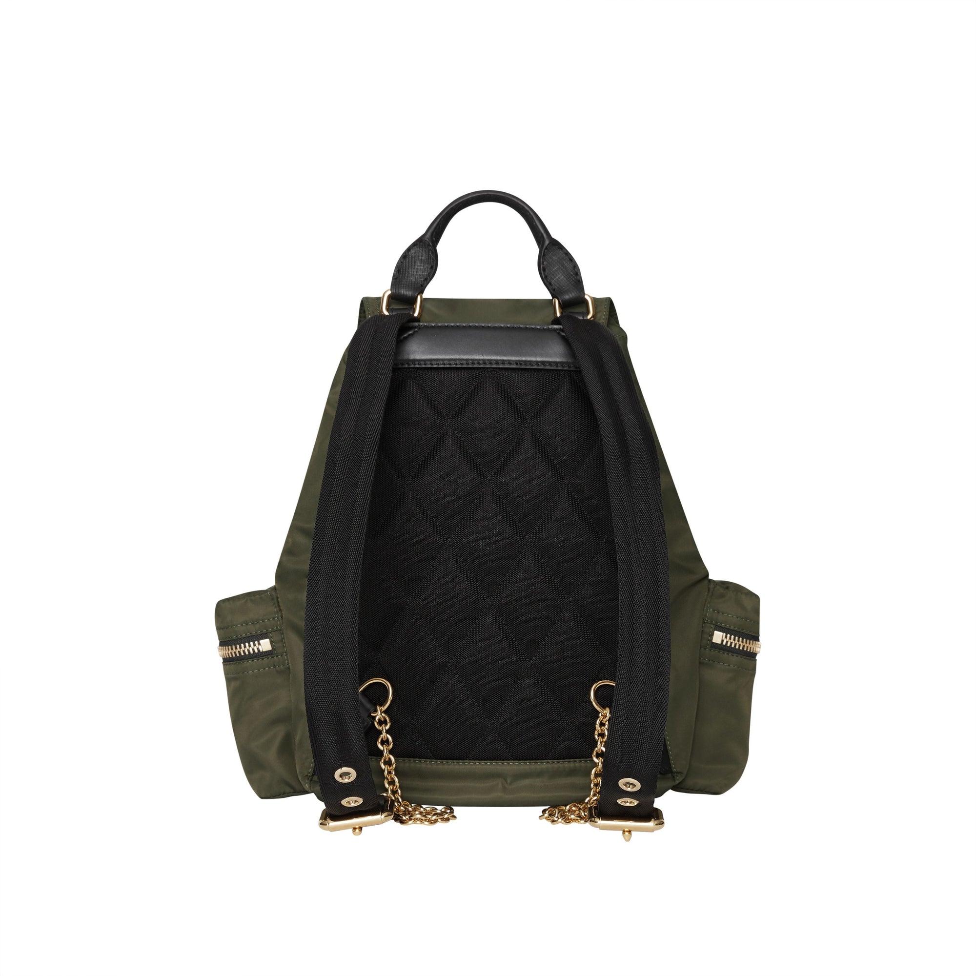 Sac The Rucksack moyen en nylon technique et cuir - Canvas Green