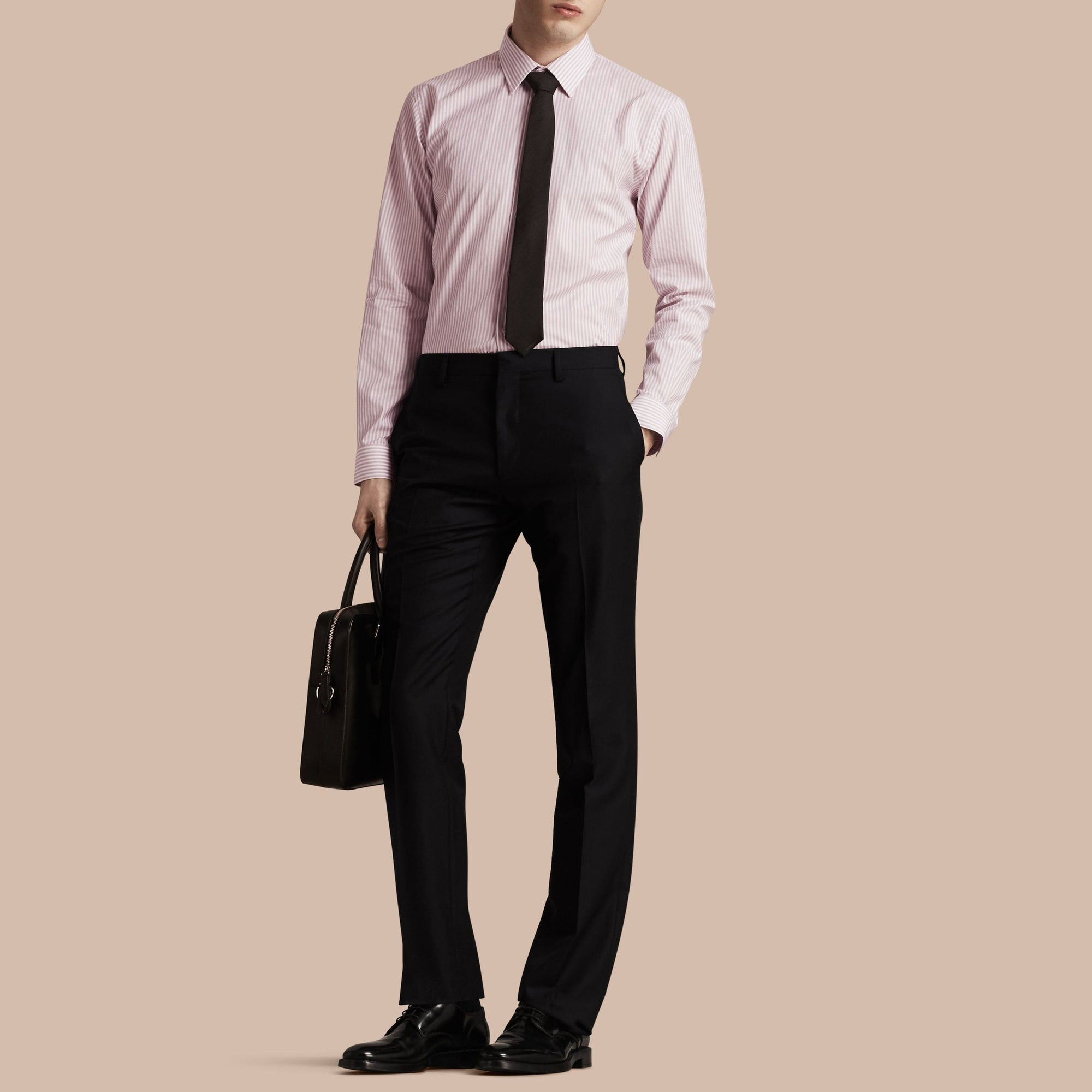 Chemise moderne en coton rayé - Heather