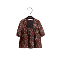 Robe en soie à imprimé floral - Carmine Red