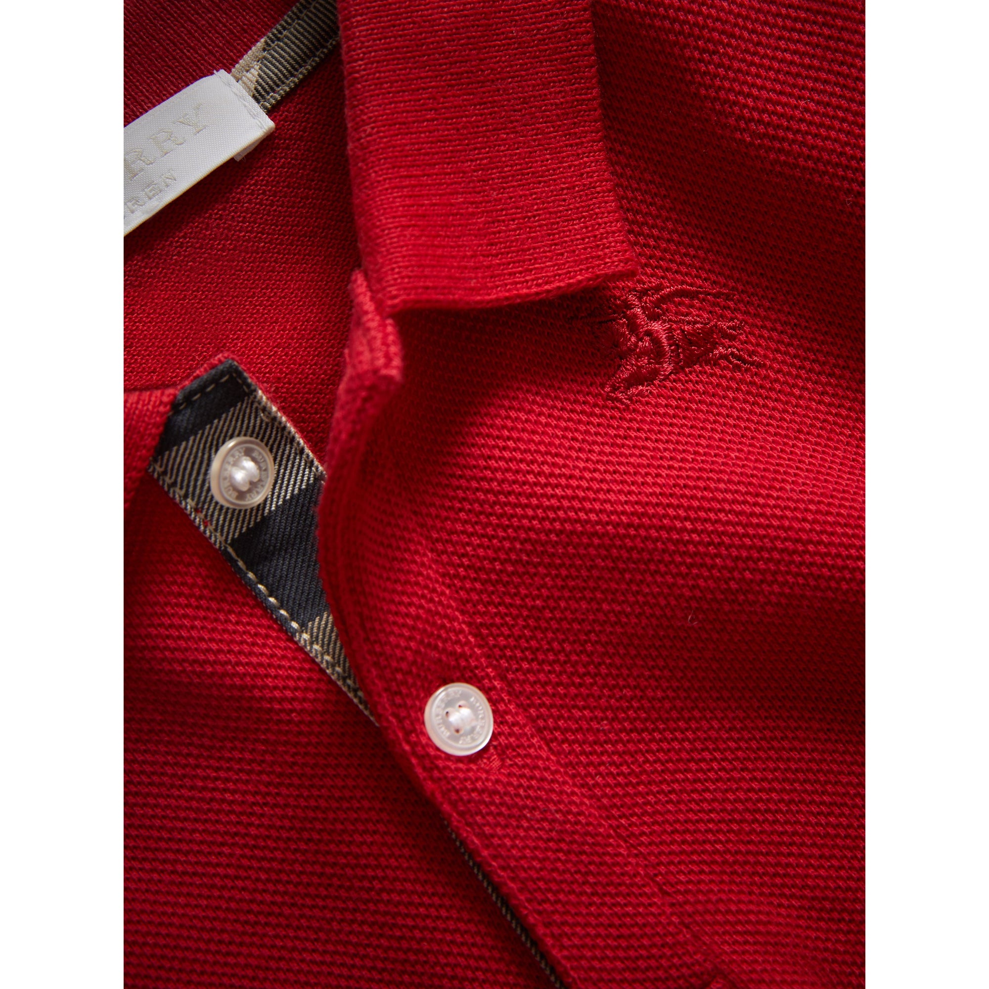Polo en piqué de coton - Military Red