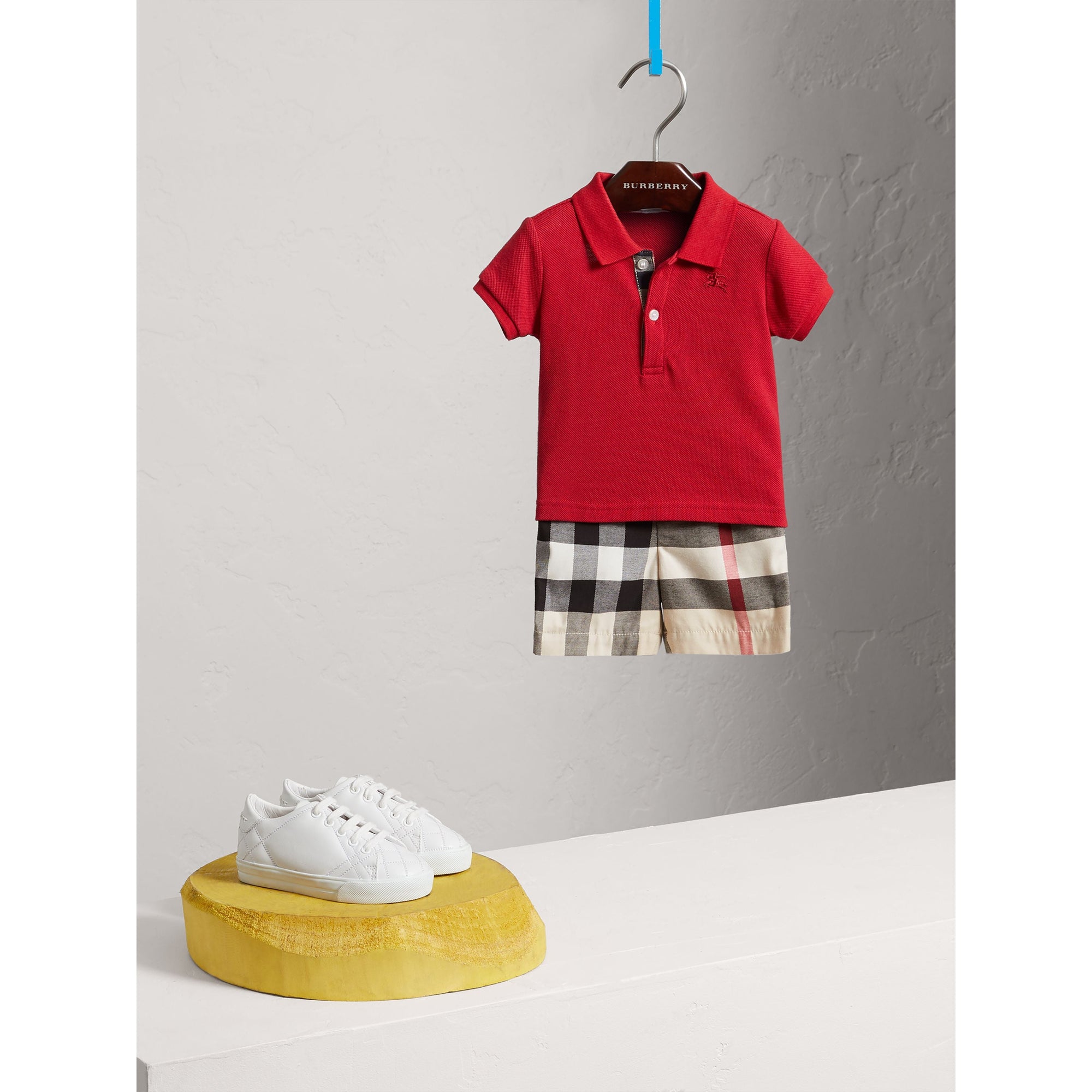 Polo en piqué de coton - Military Red