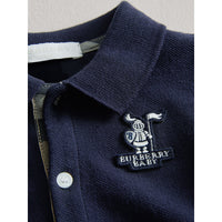 Polo en piqué de coton - True Navy