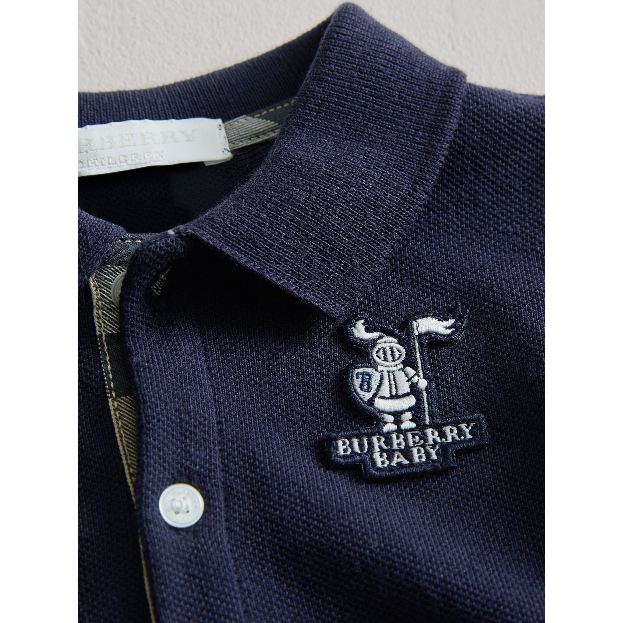 Polo en piqué de coton - True Navy