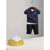 Polo en piqué de coton - True Navy