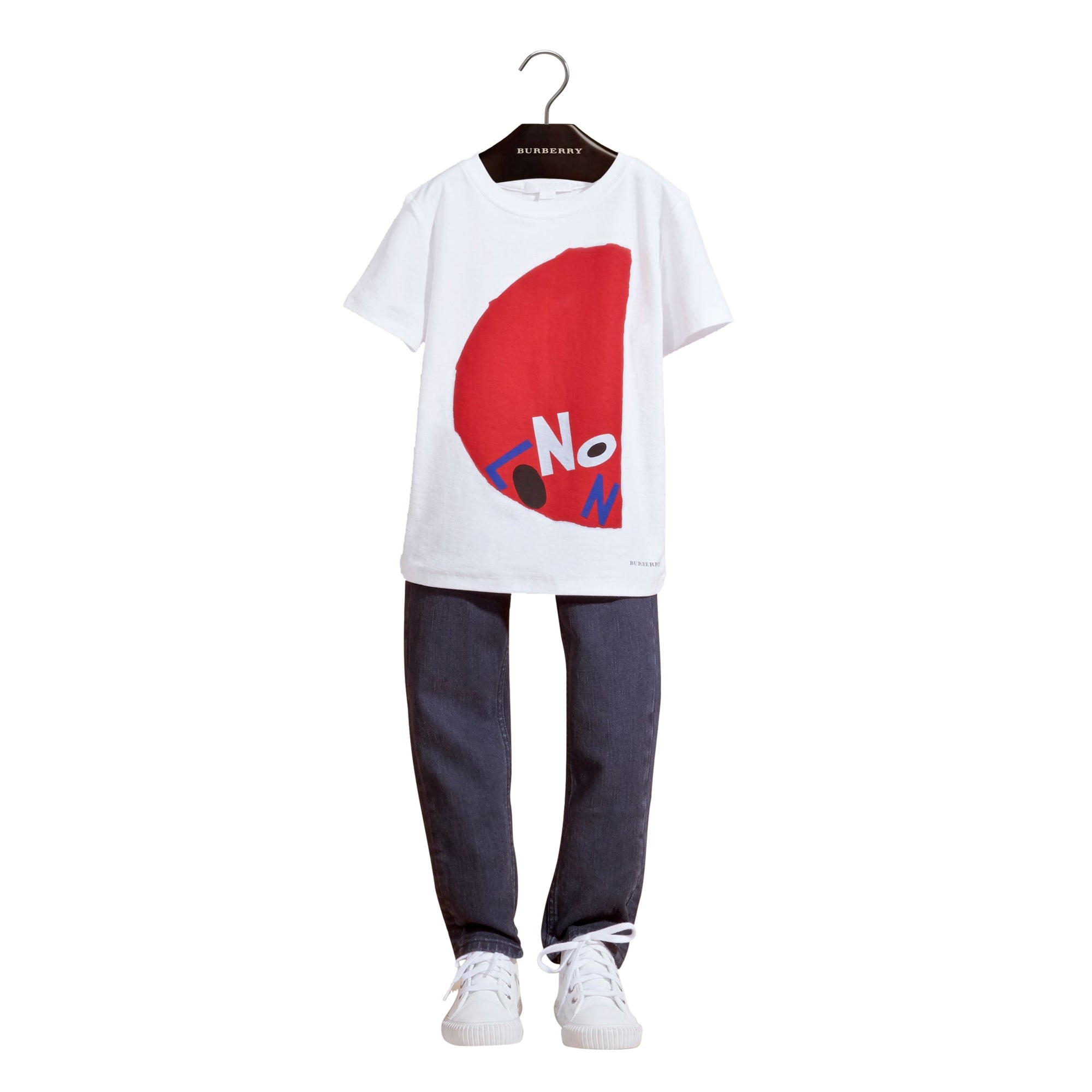 T-shirt en coton à imprimé graphique London - White