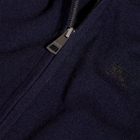 Haut en laine mérinos avec capuche et éléments à motif check - Navy