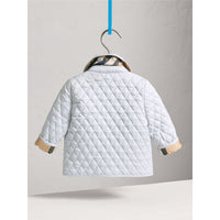 Veste matelassée à motif check - Ice Blue