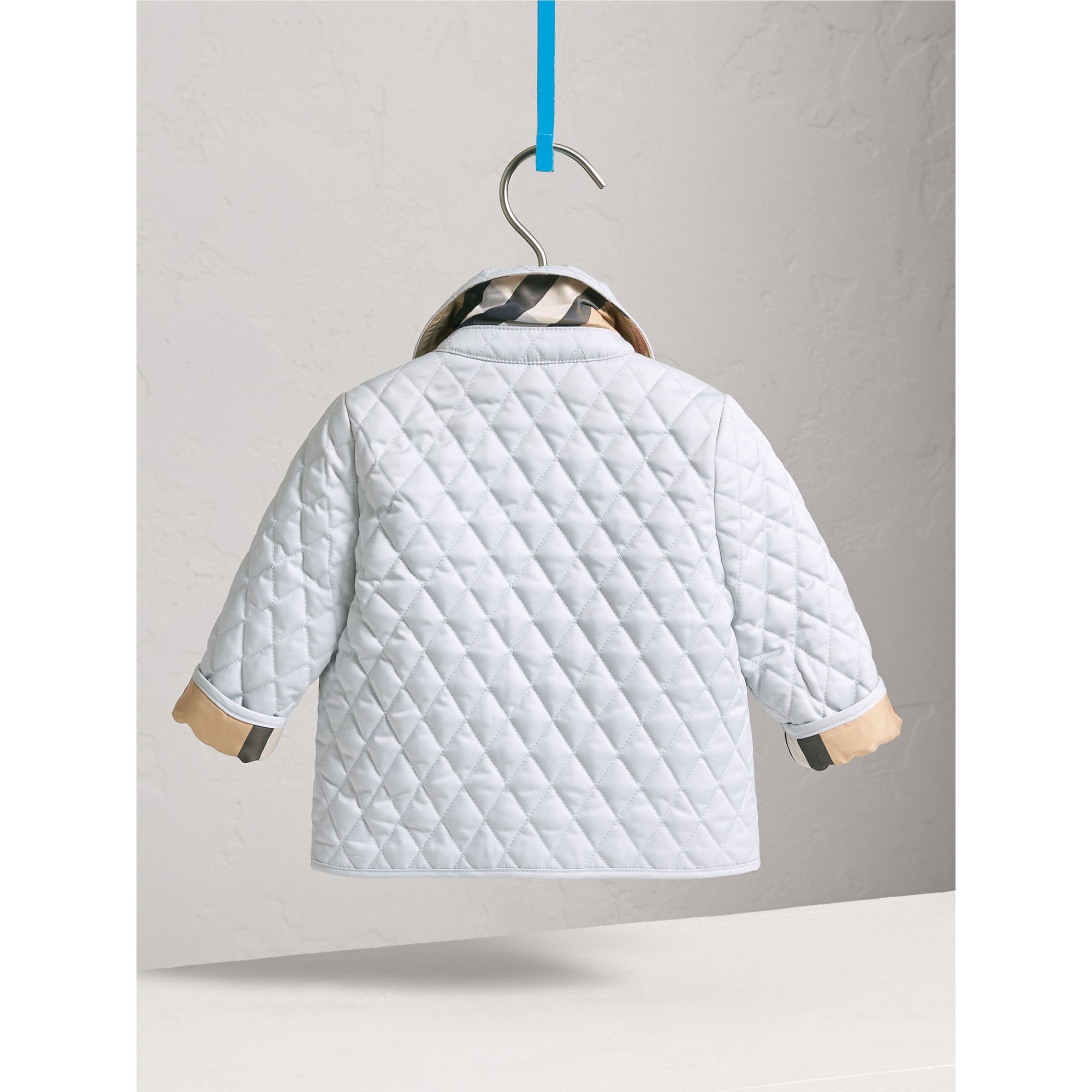 Veste matelassée à motif check - Ice Blue