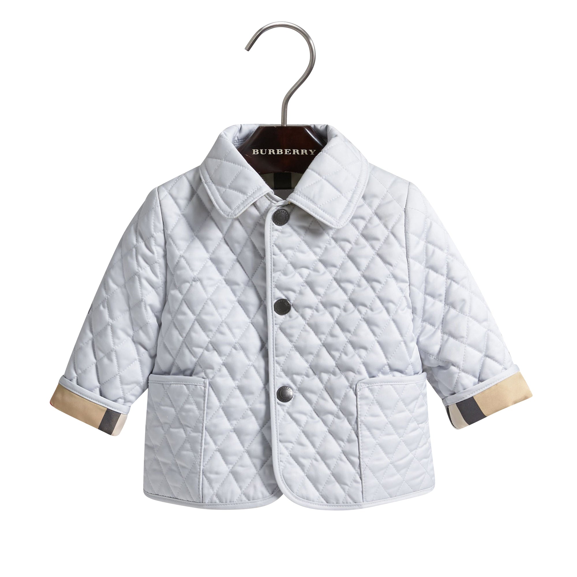 Veste matelassée à motif check - Ice Blue
