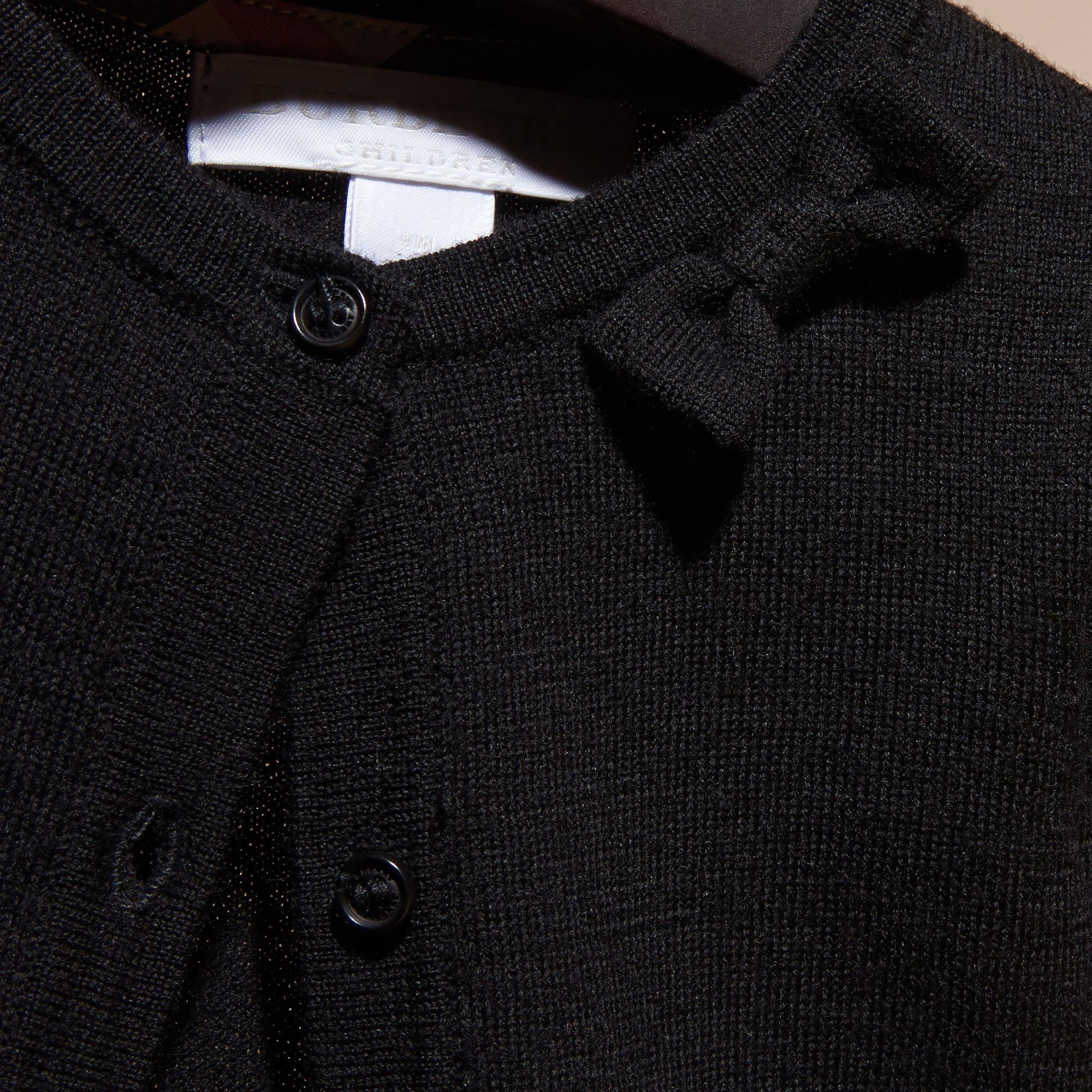 Cardigan léger en laine mérinos - Black