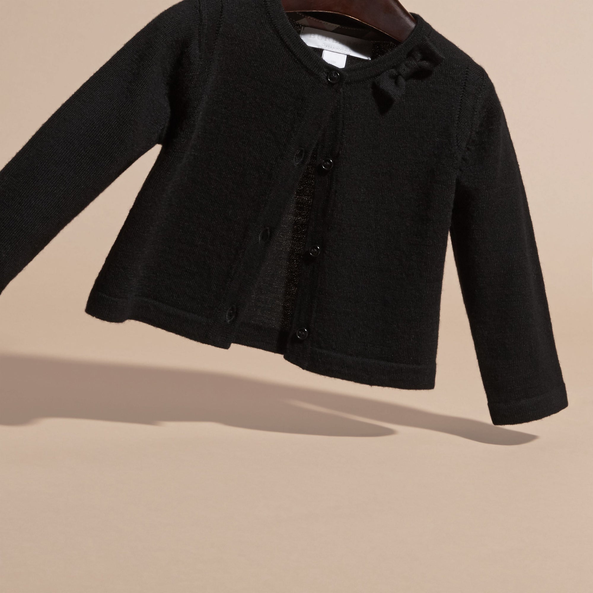 Cardigan léger en laine mérinos - Black