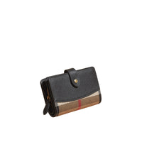 Portefeuille House check avec cuir - Black