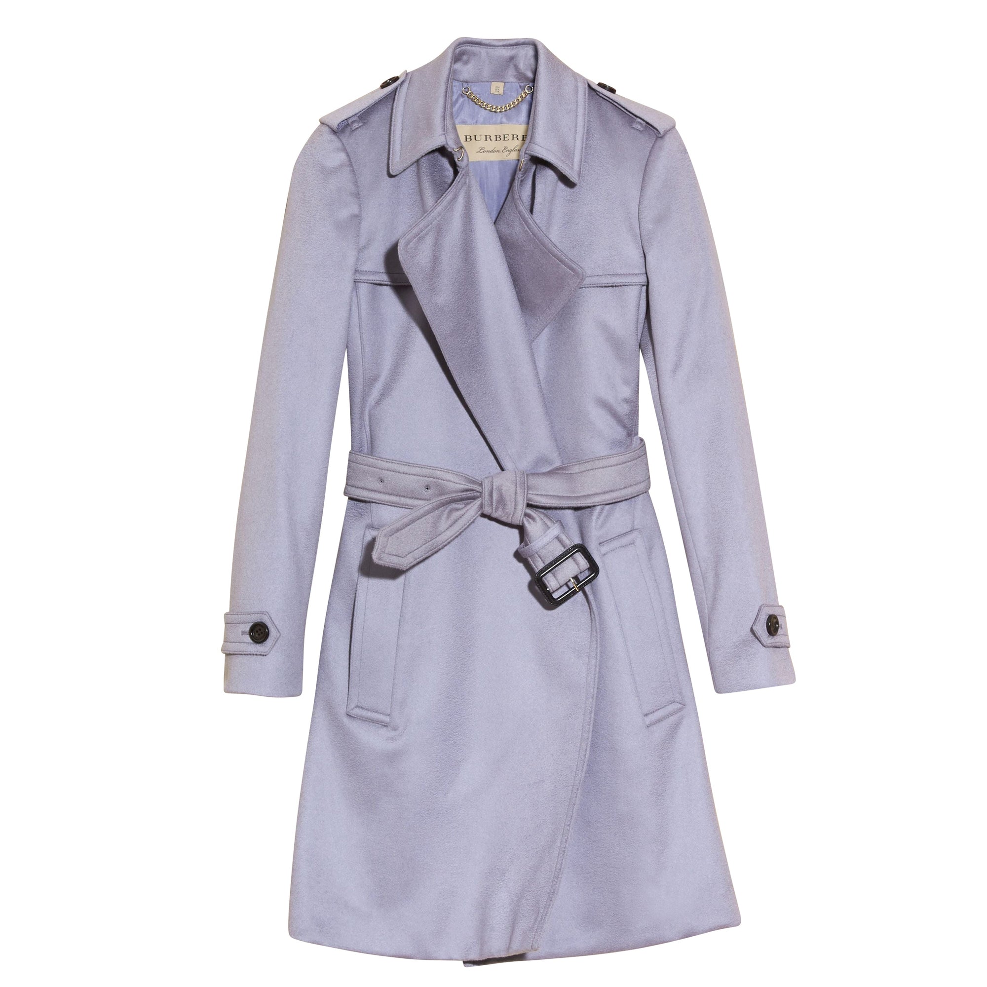Trench-coat portefeuille en cachemire - Dusty Blue