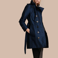 Trench-coat en gabardine de coton - Bright Regency Blue