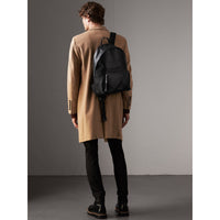 Sac à dos en cuir grené - Black