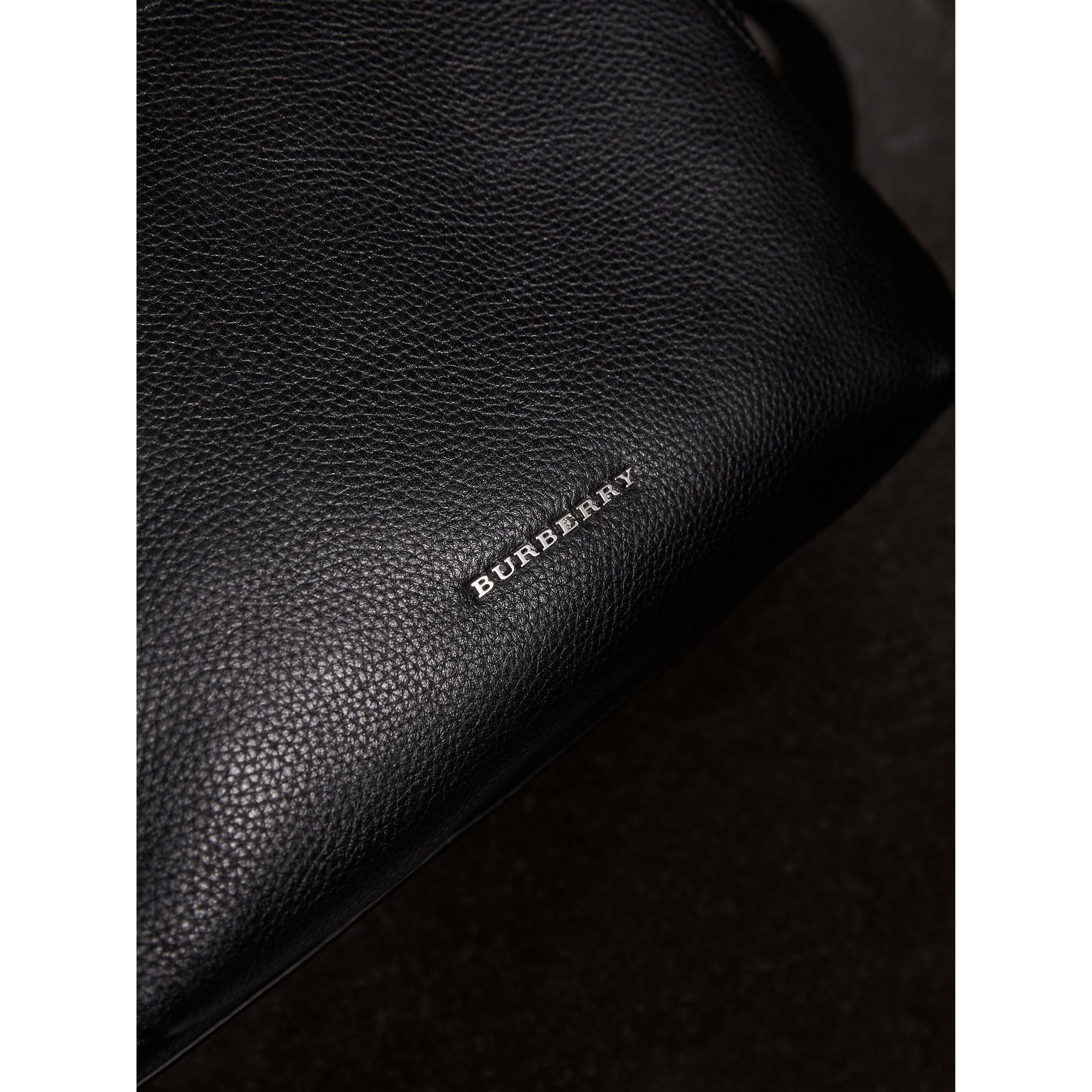 Sac à dos en cuir grené - Black