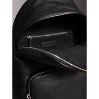 Sac à dos en cuir grené - Black