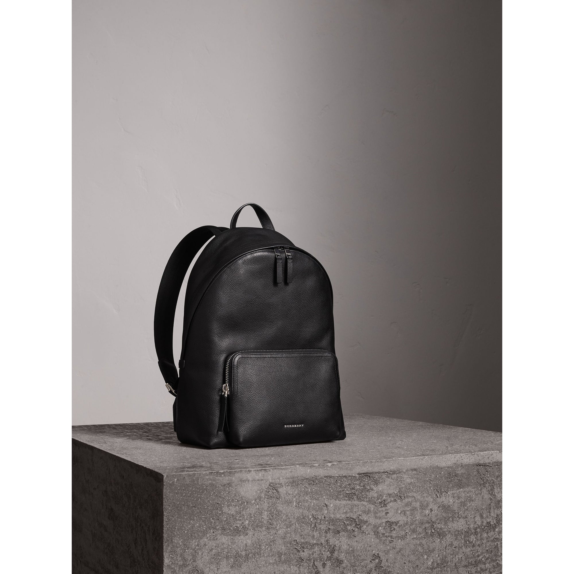 Sac à dos en cuir grené - Black