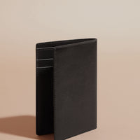 Étui pour passeport avec porte-cartes en cuir London - Black