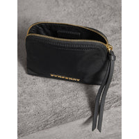 Petite pochette zippée en nylon technique - Black