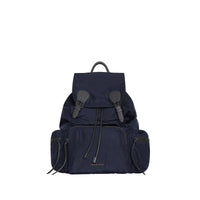 Grand sac The Rucksack en nylon technique et cuir - Ink Blue