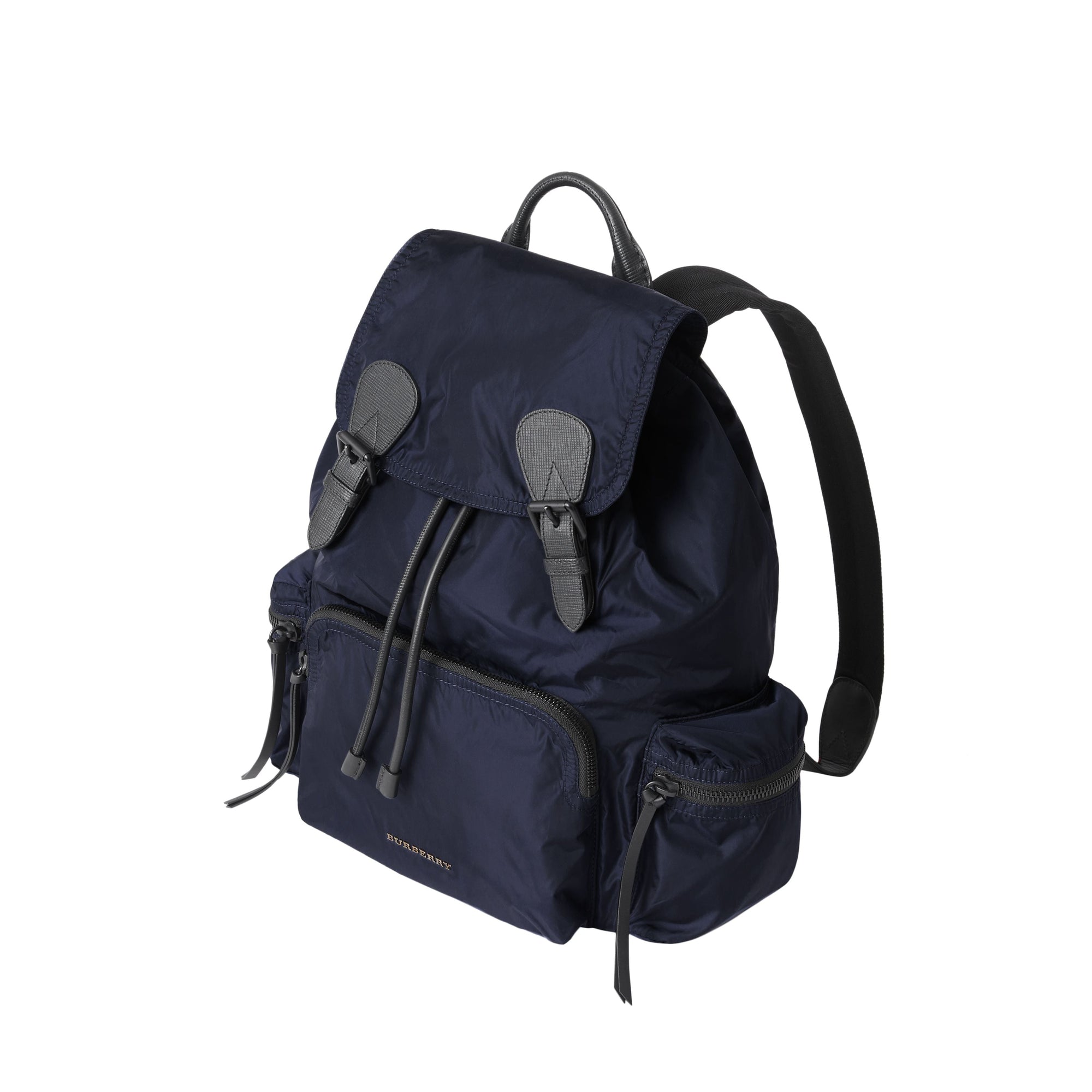 Grand sac The Rucksack en nylon technique et cuir - Ink Blue
