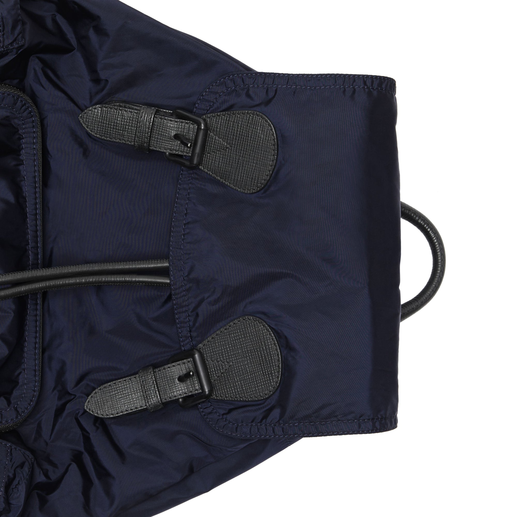Grand sac The Rucksack en nylon technique et cuir - Ink Blue