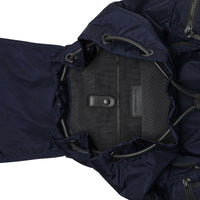 Grand sac The Rucksack en nylon technique et cuir - Ink Blue