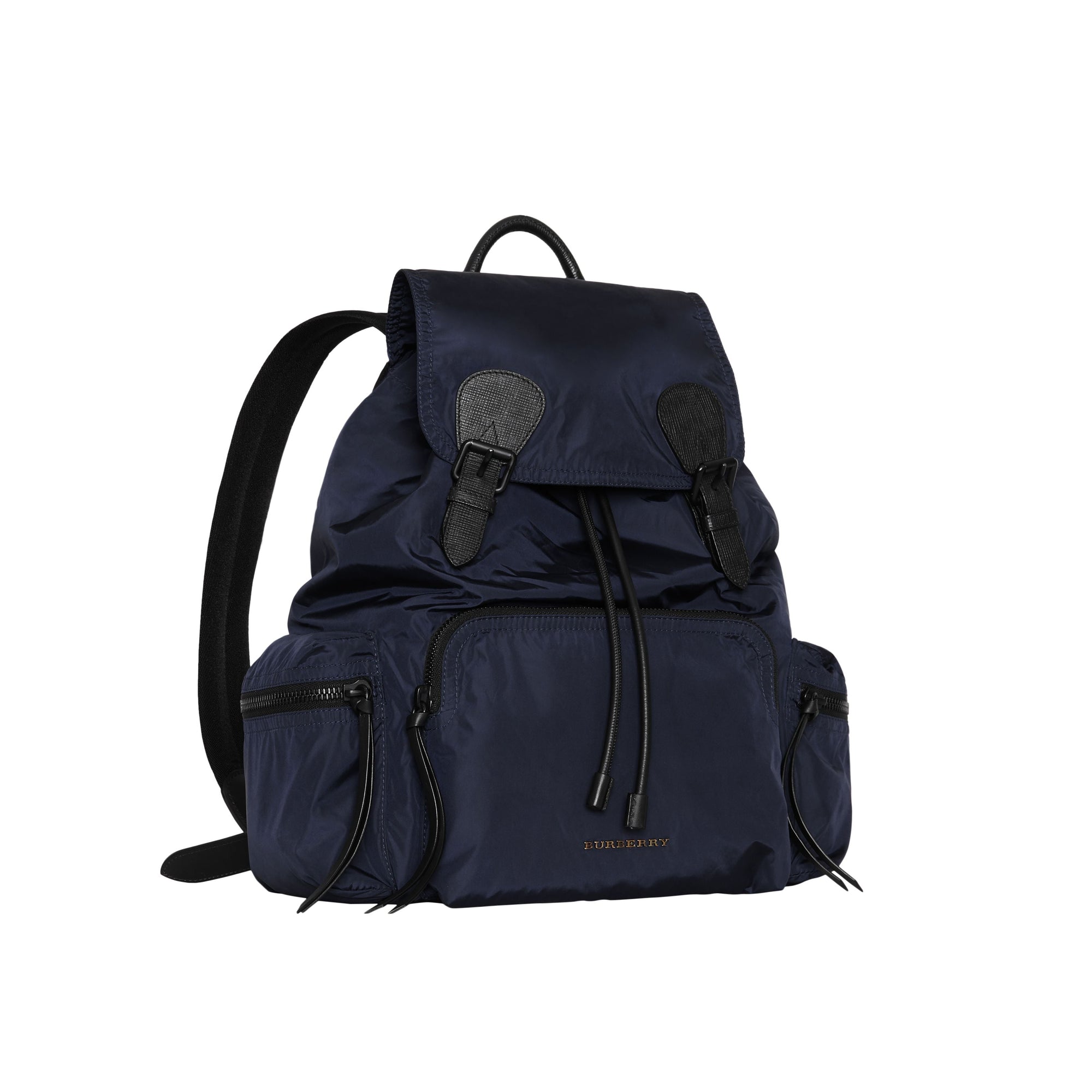 Grand sac The Rucksack en nylon technique et cuir - Ink Blue