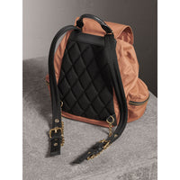 Sac The Rucksack moyen en nylon technique et cuir - Light Flax
