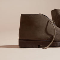 Bottines chukka en cuir velours avec semelles en crêpe - Khaki