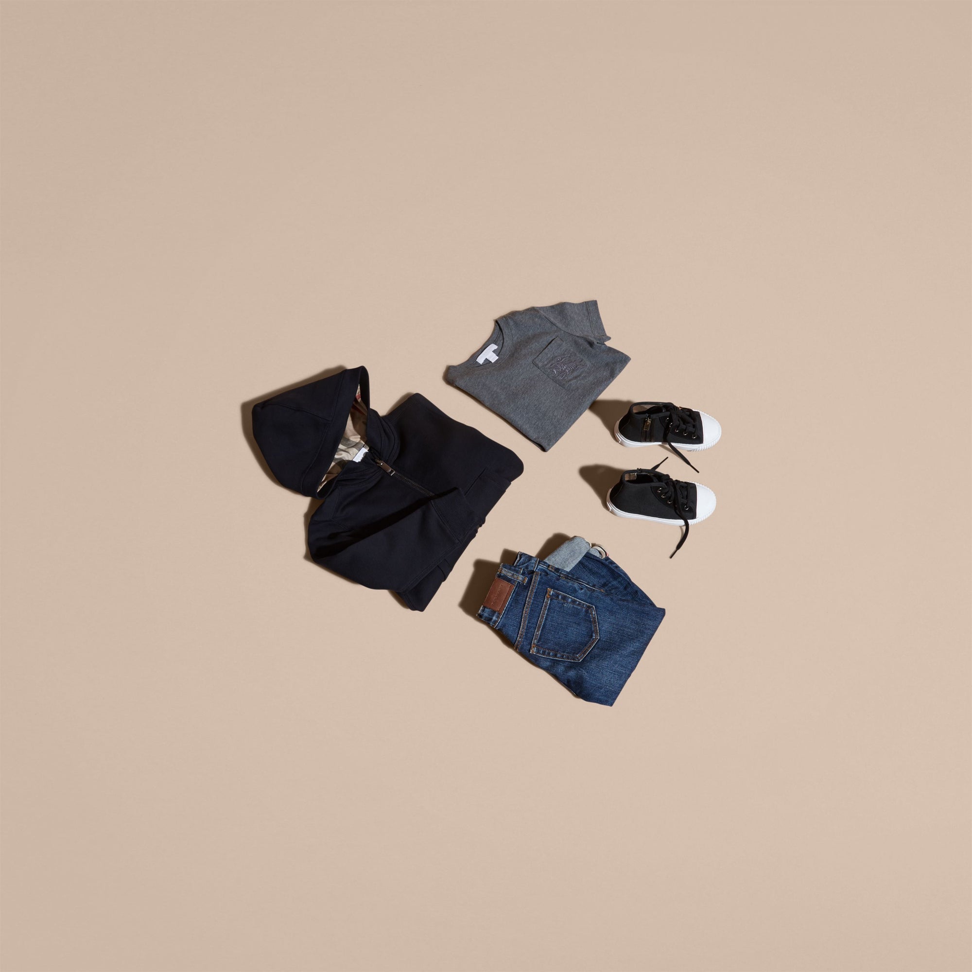 Haut en coton à capuche - Dark Navy