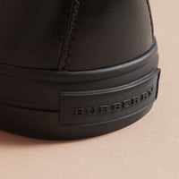 Bottines chukka en cuir doublé du motif check - Black