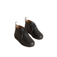 Bottines chukka en cuir doublé du motif check - Black