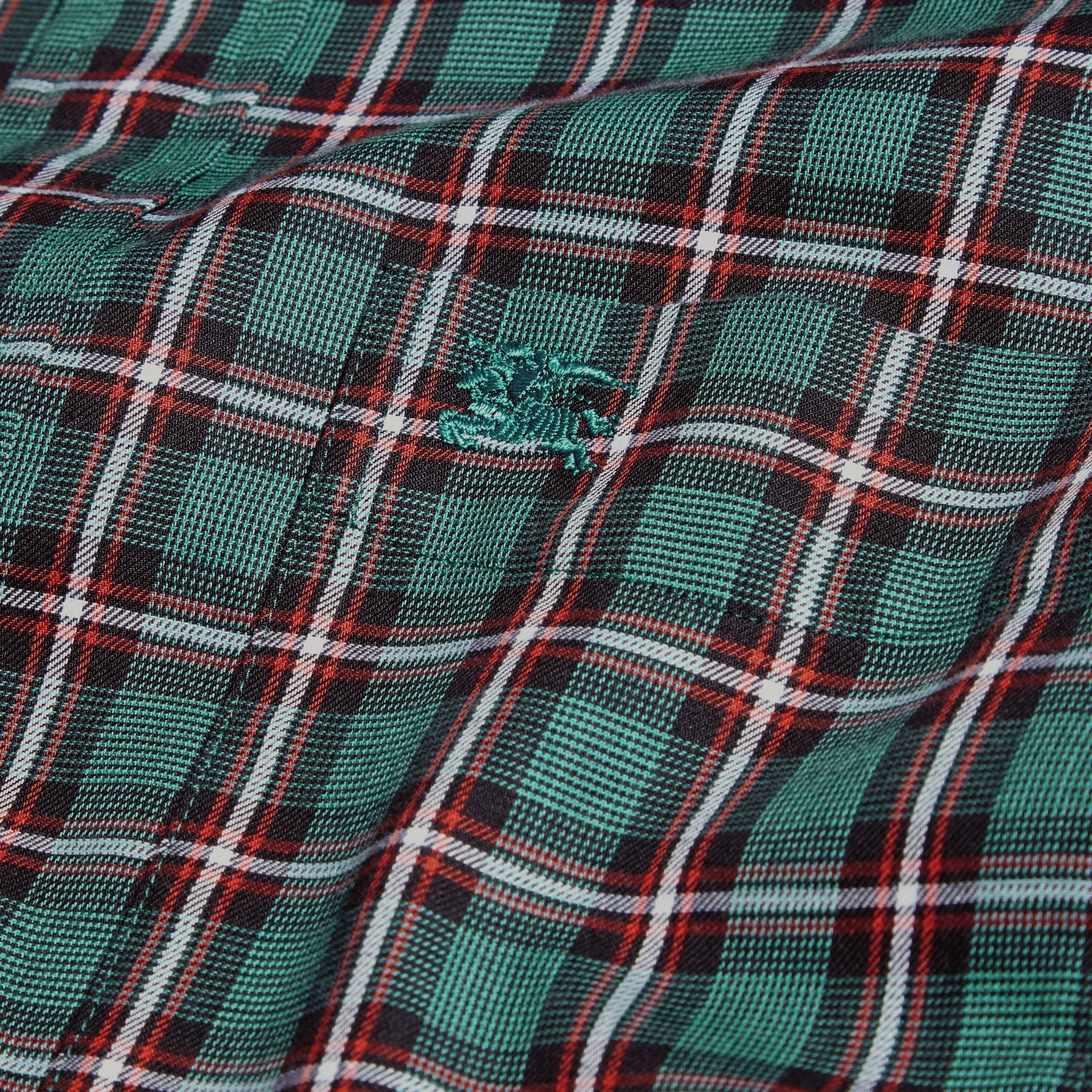 Chemise tartan en sergé de coton - Dark Teal Green