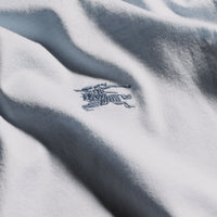 Polo ajusté en coton avec bordures ton sur ton - Light Blue