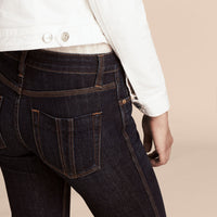 Jean évasé en denim extensible - Mid Indigo