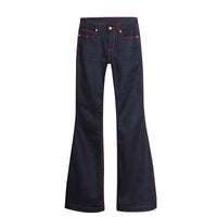 Jean évasé en denim extensible - Indigo
