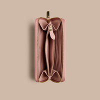 Portefeuille zippé en cuir London verni - Ash Rose