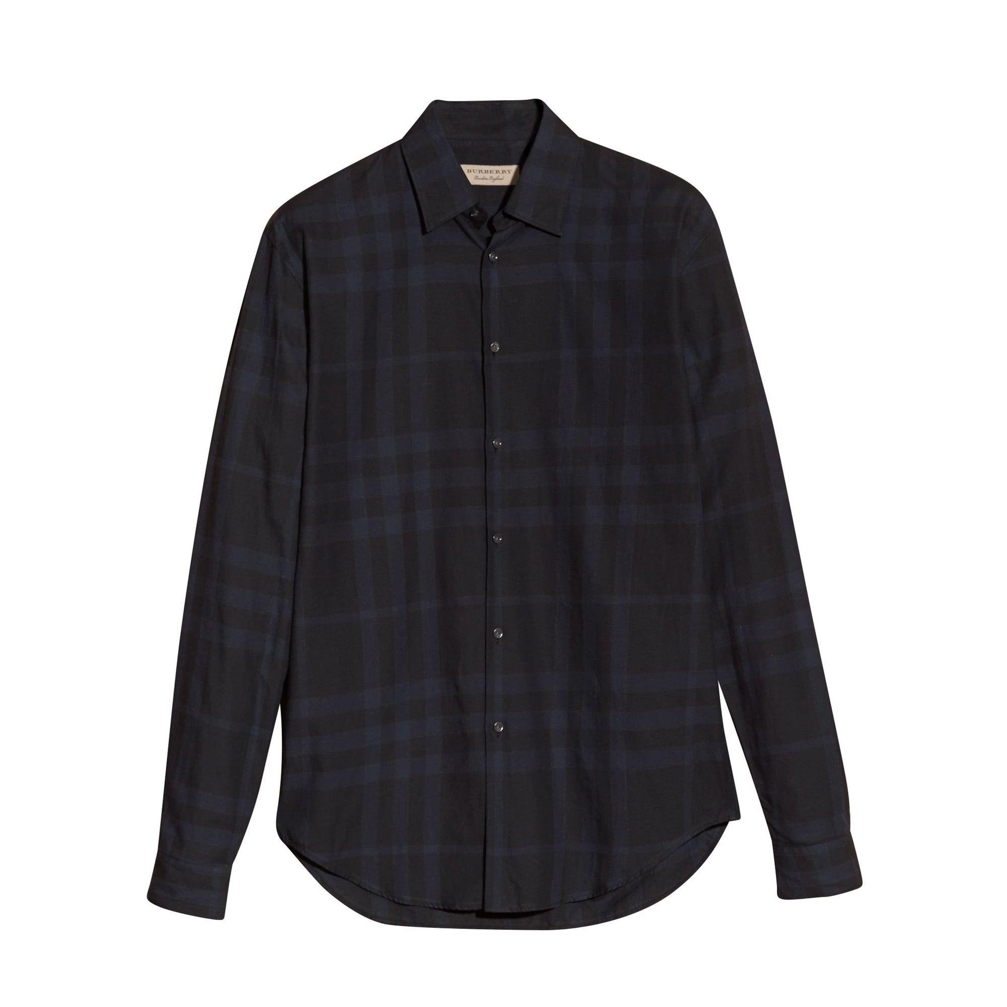 Chemise en coton à motif check - Bright Navy