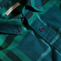 Chemise en flanelle de coton à motif check - Mineral Blue