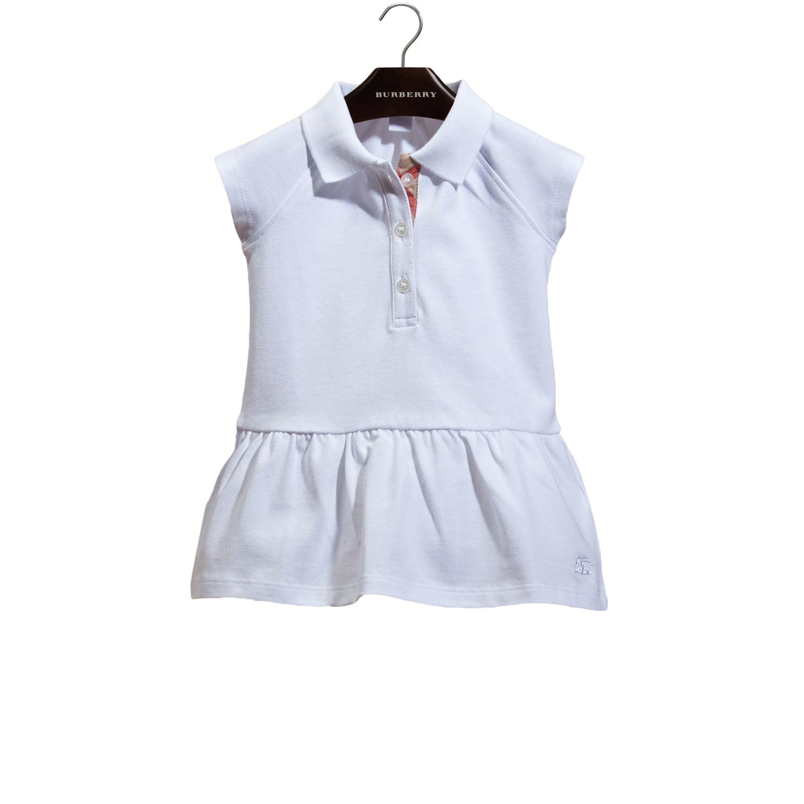Robe en piqué de coton extensible - White