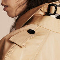 Cape trench en gabardine de coton - Honey