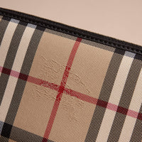 Portefeuille zippé avec éléments en cuir - Black